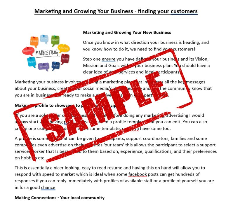 Marketing and Growing Your Business - finding your customers