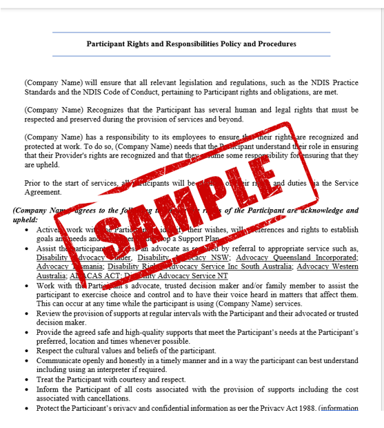 NDIS Document Package