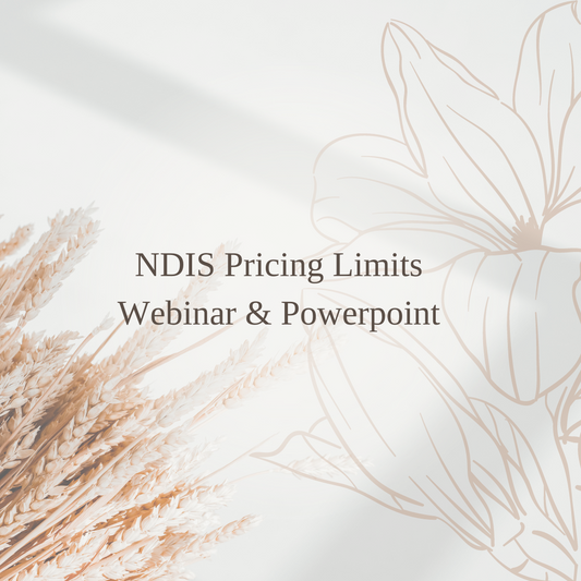 NDIS Pricing Limits Webinar & Powerpoint